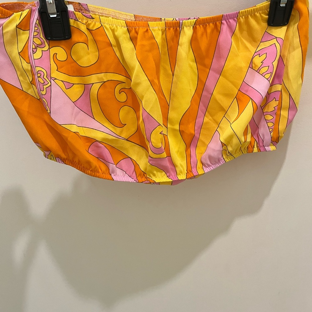 Vibrant Pink and Orange Patterned Skirt